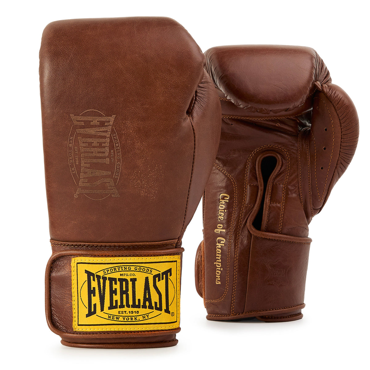 Everlast 1910 Pro Leather Hook and Loop Training Boxing Gloves