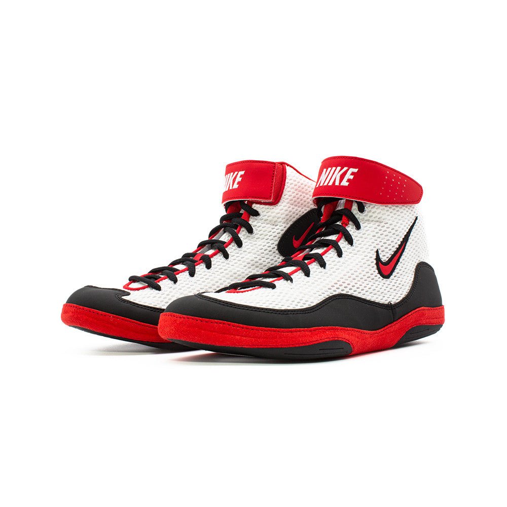Nike Inflict 3 Wrestling Shoes - White / Red / Black