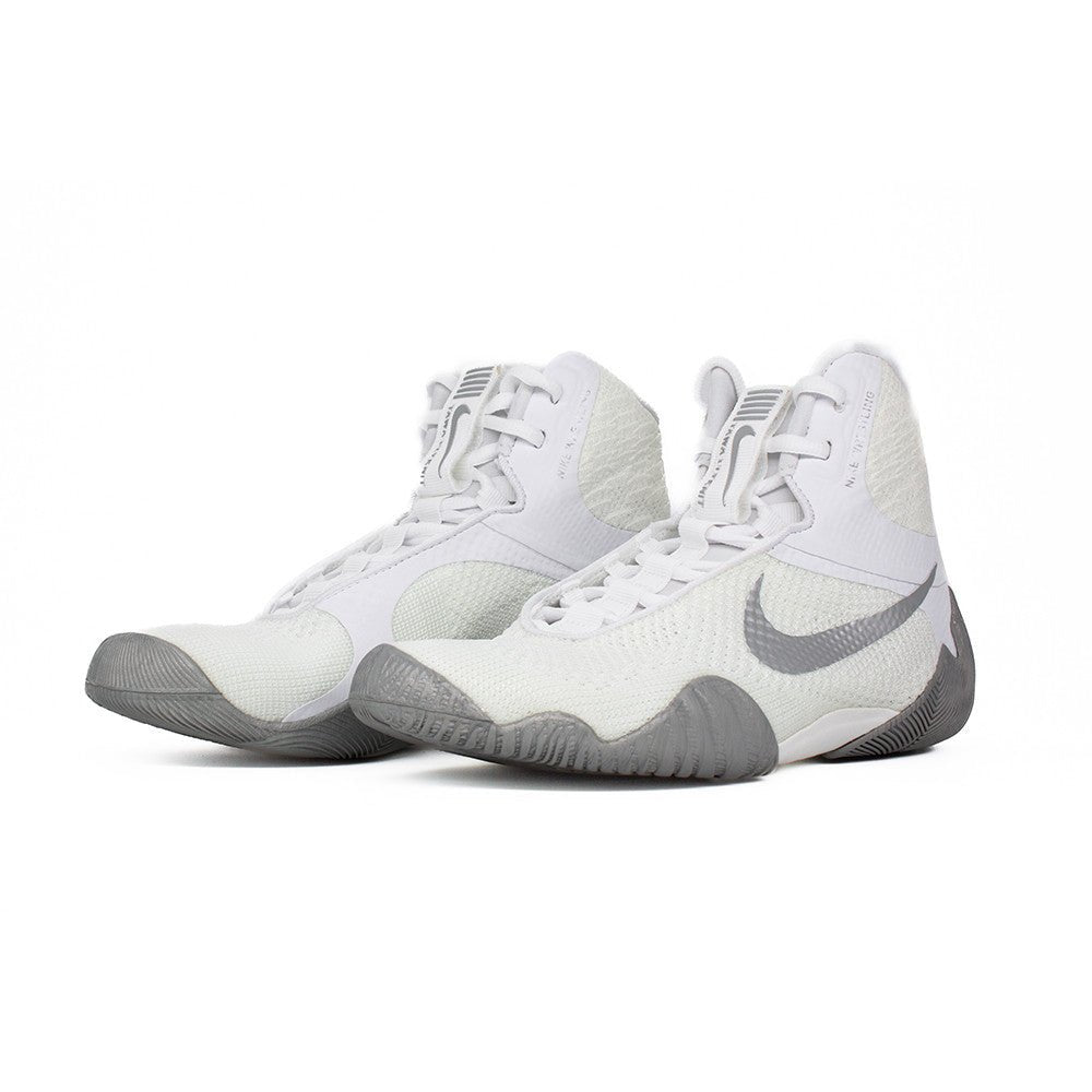 Nike Tawa Wrestling Shoes - White/Metallic Silver