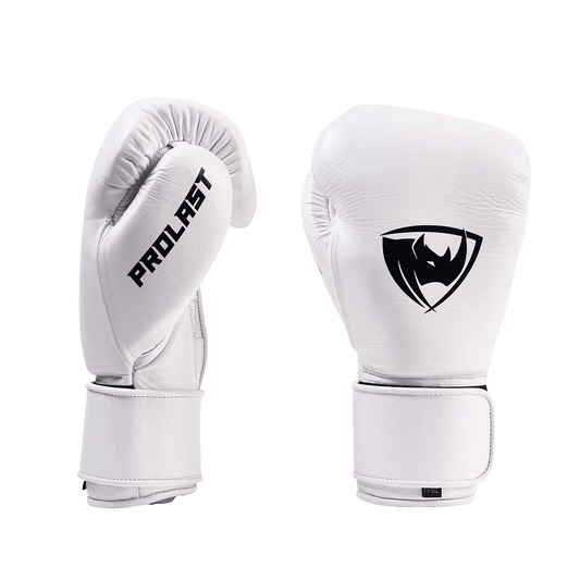 Prolast PG Professional Boxing Gloves Columbian White - Velcro ( Hand Made )