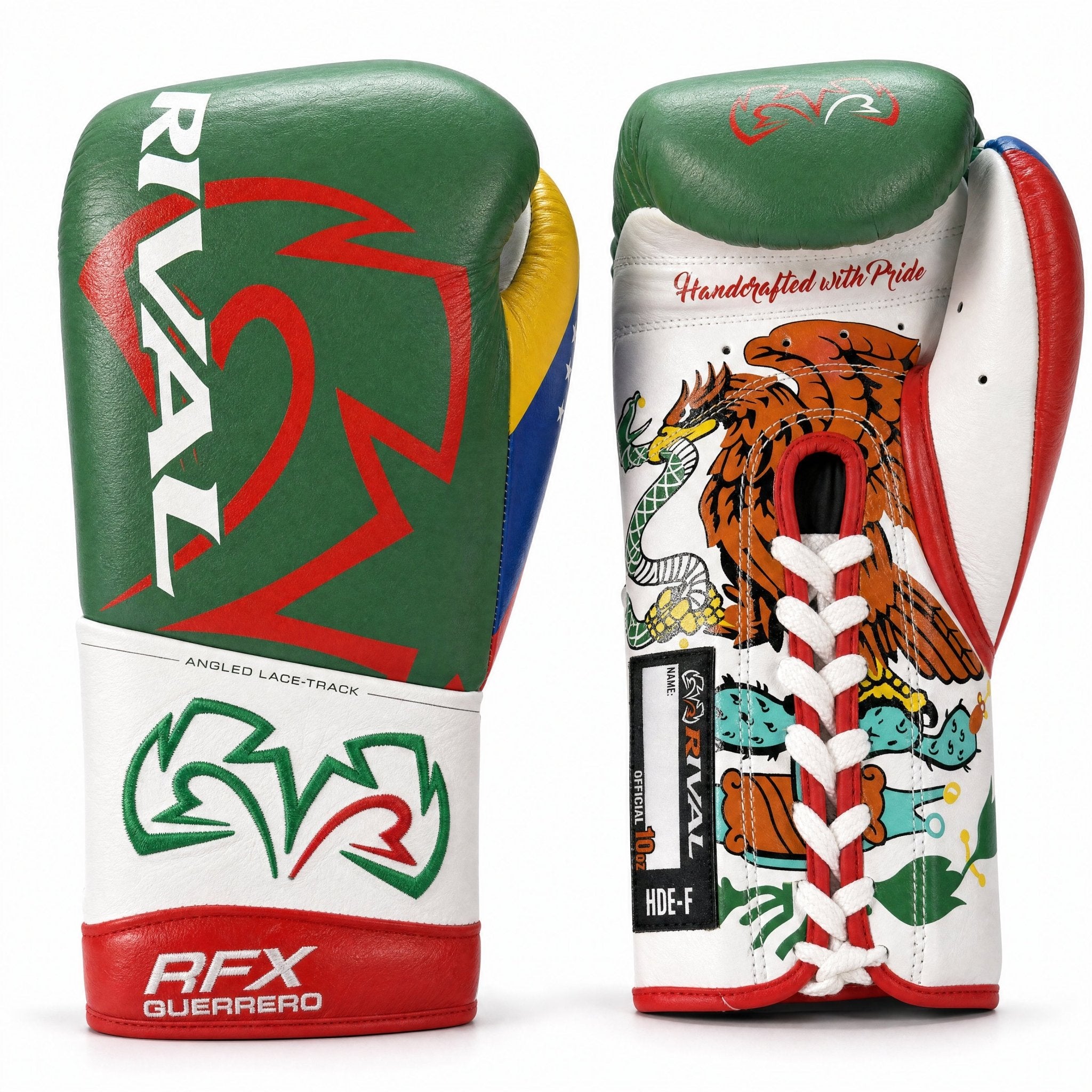 Rival RFX-Guerrero Pro Fight Gloves HDE-F – Mexico-Venezuela Flag Custom Colorway – 10oz