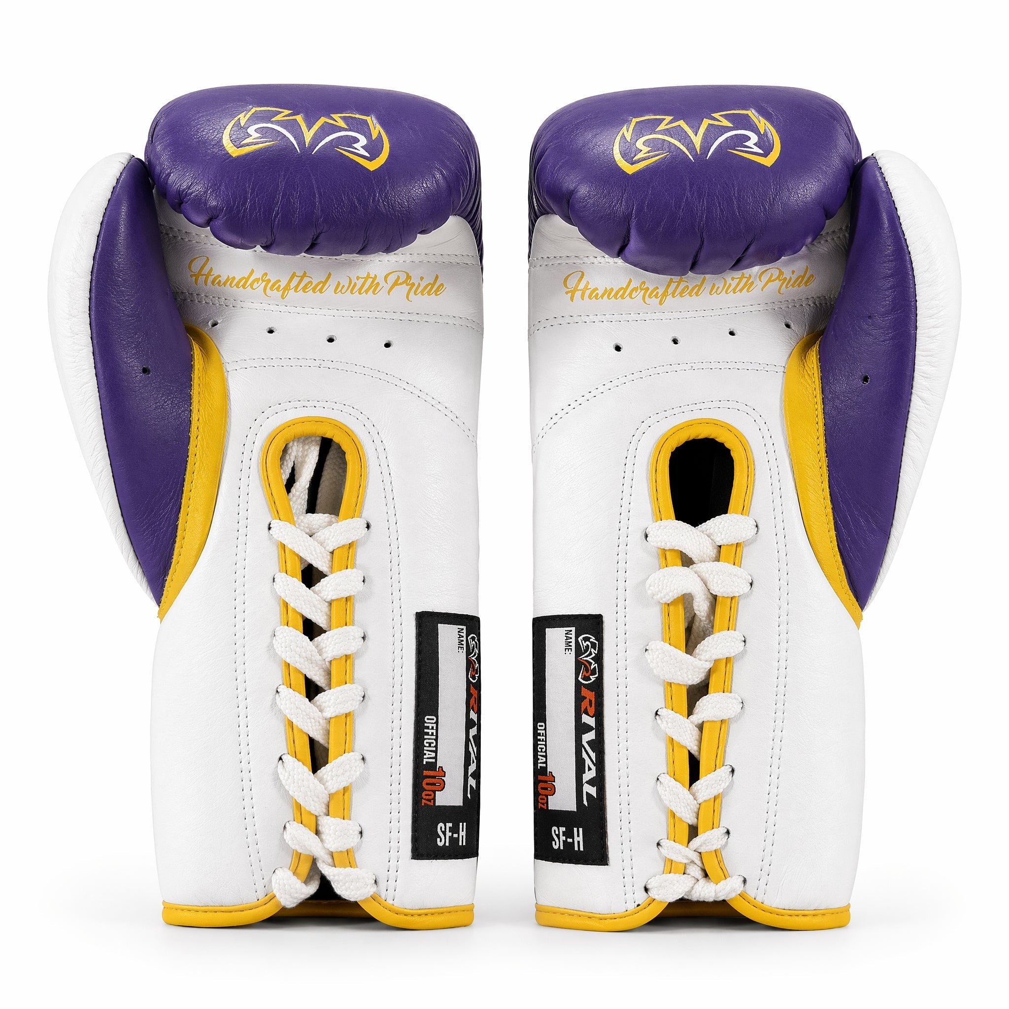 Rival RFX-Guerrero Pro Fight Gloves SF-H – Purple & Gold Custom Colorway – 10oz
