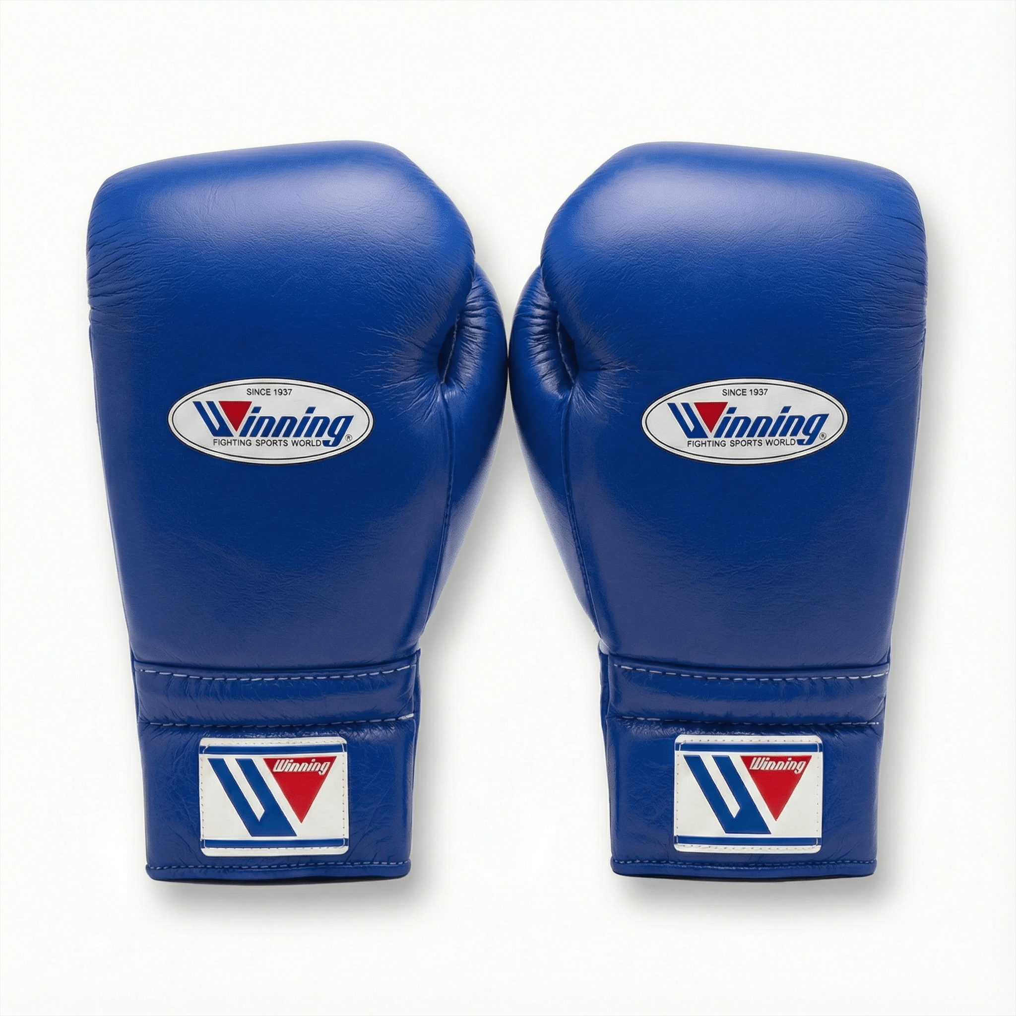 WINNING LACE-UP BOXING GLOVES - BLUE